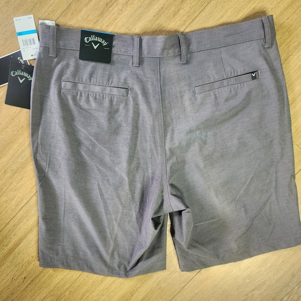 Callaway 4 Way Stretch Moisture Wicking Golf Shorts Dark Gray NWT Retail $75